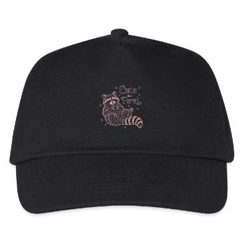Cute But Feral Raccoon Coffee Shirt - Kids’ Baseball Cap - black - Front