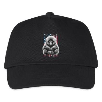 Japanese Macaque US Japanmakak - Kinder Basecap - Schwarz - Vorne
