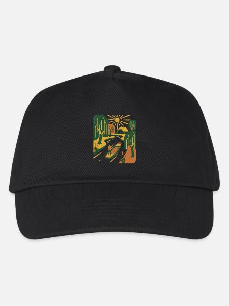Retro Vintage Nature - Kinder Basecap - Schwarz