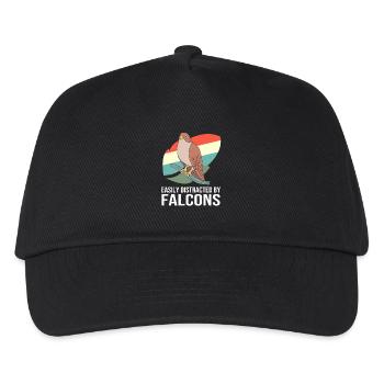 Falknerei Chirp Falke - Kinder Basecap - Schwarz - Vorne