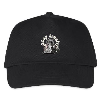 Stay Trashy Raccoon Opossum Skunk - Kids’ Baseball Cap - black - Front