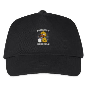 Guck mich nicht in diesem Ton an - Ente - Kinder Basecap - Schwarz - Vorne
