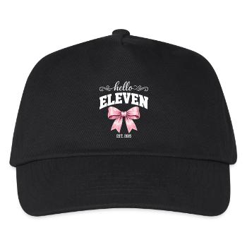 Hello Eleven Est. 2015 – Geburtstagskind - Kinder Basecap - Schwarz - Vorne