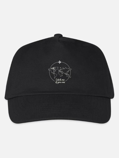 Catch me Travel Design - Kinder Basecap - Schwarz