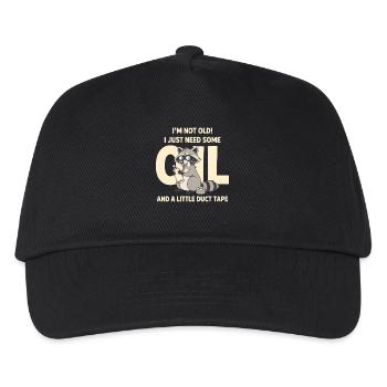 Raccoon Not Old Duct Tape Tee - Kids’ Baseball Cap - black - Front