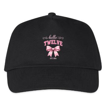 Hello Twelve 12 Year Old Is 2014 Birthday Knot - Kids’ Baseball Cap - black - Front
