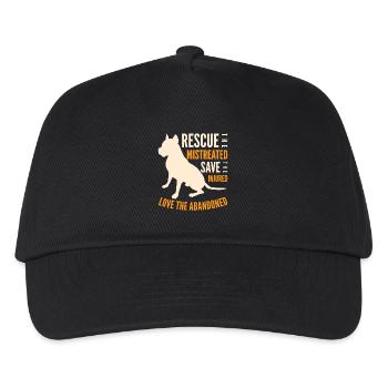 Rescue The Abandoned Dog Emblem - Kids’ Baseball Cap - black - Front