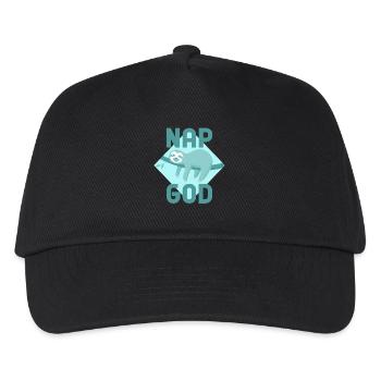 Nap God Sloth – Teen Chill Vibes - Kinder Basecap - Schwarz - Vorne