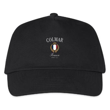 Colmar Frankreich Wappen Krone – Reise Souvenir - Kinder Basecap - Schwarz - Vorne