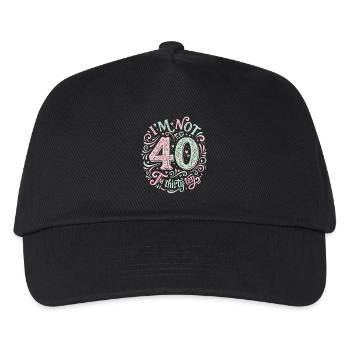 Ich Bin Nicht 40, Ich Habe 30. Geburtstag - Kinder Basecap - Schwarz - Vorne