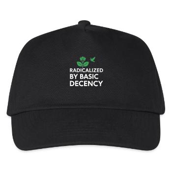 Radicalized By Basic Decency Statement shirt decal - Kids’ Baseball Cap - black - Front
