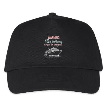 40er Geburtstag Kreuzfahrtwarnung Geschenk - Kinder Basecap - Schwarz - Vorne
