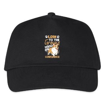 Kurze Beine, Große Einstellung, Corgi - Kinder Basecap - Schwarz - Vorne
