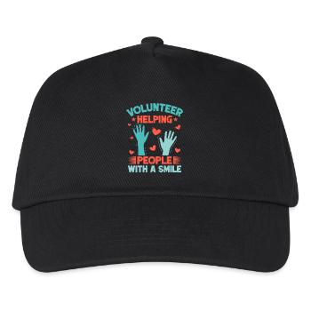 Volunteer Appreciation Helping People With Smile - Kids’ Baseball Cap - black - Front