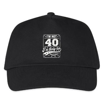 Ich Bin Nicht 40, Ich Habe 30. Geburtstag - Kinder Basecap - Schwarz - Vorne