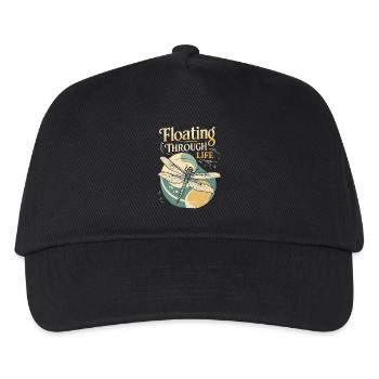 Libelle Libellen Floating Through Life - Kinder Basecap - Schwarz - Vorne