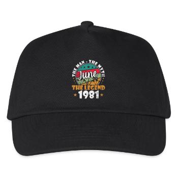 June The Man Myth The Legend 1981 - Kinder Basecap - Schwarz - Vorne