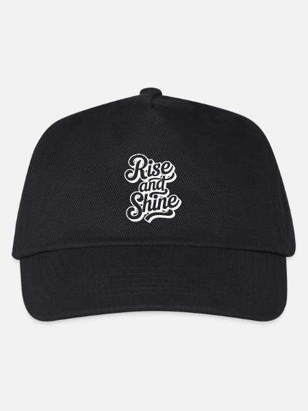 RISE AND SHINE - Kids’ Baseball Cap - black