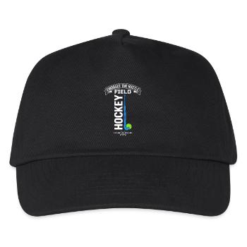 Feldhockey Motivation Hustle Spruch - Kinder Basecap - Schwarz - Vorne