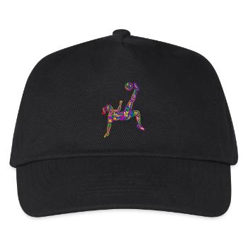 Soccer colorful soccer player girl soccer player - Kids’ Baseball Cap - black - Front