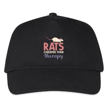 Rat, house rat, rat owner, rat lover - Kids’ Baseball Cap - black - Front
