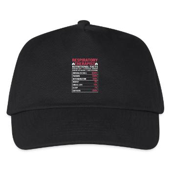 Respiration Respiration Thérapeute Respiratoire Oxygène - Casquette de baseball Enfant - noir - Devant