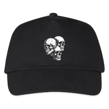 Skull trio - Kids’ Baseball Cap - black - Front
