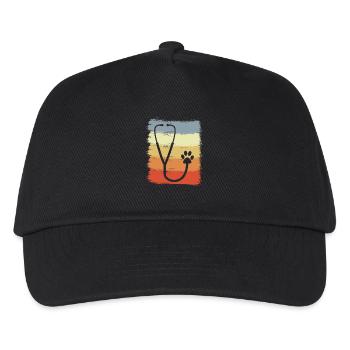 Dessin du stéthoscope - Casquette de baseball Enfant - noir - Devant