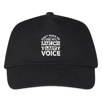 Lunch Face Warning Shirt - Kids’ Baseball Cap - black - Front
