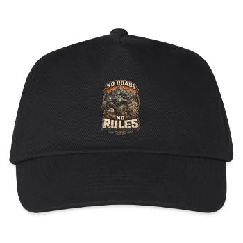 ATV Conduite en quad Quad Quad Quad Riders Pas de routes, pas de règles - Casquette de baseball Enfant - noir - Devant