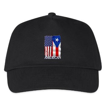 Amerikanisch Puerto-Ricanisch Puerto Rico - Kinder Basecap - Schwarz - Vorne