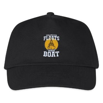 Whatever Floats Your Boat Sailor Sail Captain - Kinder Basecap - Schwarz - Vorne
