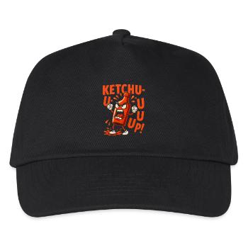 Angry Ketchup Bottle - Kids’ Baseball Cap - black - Front