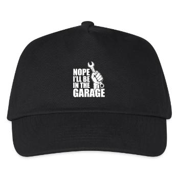 I'll be in the garage Car lover car guy mechanic - Kinder Basecap - Schwarz - Vorne
