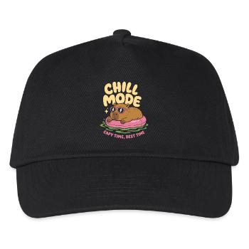 Chill Mode Capybara No Rush - Kids’ Baseball Cap - black - Front