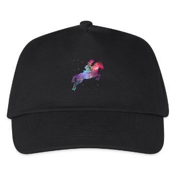 Cavalier équitation, cavalier de l’espace Chevaux - Casquette de baseball Enfant - noir - Devant