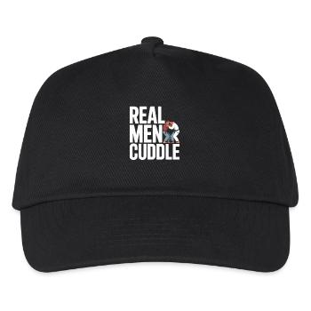 Real Men Cuddle Brazilian Jiu Jitsu MMA Judo BJJ - Kinder Basecap - Schwarz - Vorne