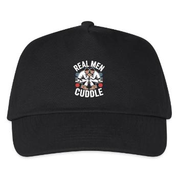 De vrais hommes câlinent Brazilian Jiu Jitsu MMA Judo BJJ - Casquette de baseball Enfant - noir - Devant