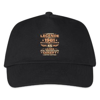 Absolut Einmalig seit 1981 – 45 Jahre Retro - Kinder Basecap - Schwarz - Vorne