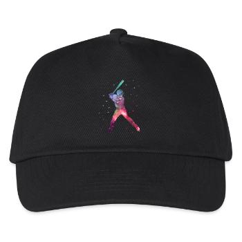 Baseball Spieler Kinder Weltraum Baseballspieler - Kinder Basecap - Schwarz - Vorne