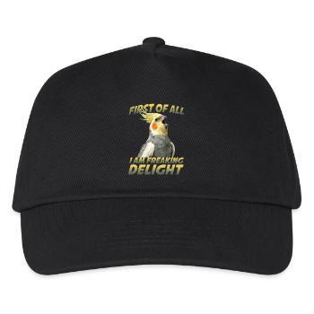 Cockatiel Bird Humor Cockatiel Parrot Bird - Kids’ Baseball Cap - black - Front