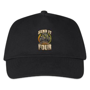 ATV Quad Driving Quad Quad Riders Send It On Four - Kids’ Baseball Cap - black - Front