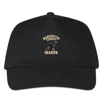 Manchester Terrier Opa Geschenk - Kinder Basecap - Schwarz - Vorne