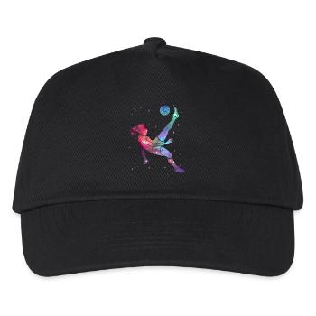 Soccer Soccer Player Space Ladies Soccer Player - Kids’ Baseball Cap - black - Front