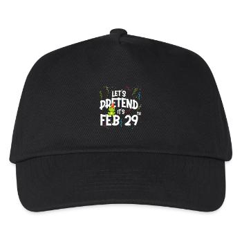 Schalttag-Froschparty - Kinder Basecap - Schwarz - Vorne