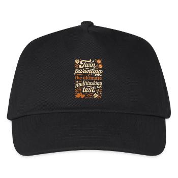 Twin Parents | Multitasking Test - Kids’ Baseball Cap - black - Front