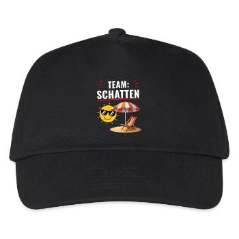 Team Schatten T-Shirt Lustiger Sommer Spruch - Kinder Basecap - Schwarz - Vorne
