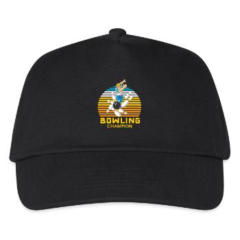 Bowling Champion Man Retro Vintage Sports Gift - Kids’ Baseball Cap - black - Front