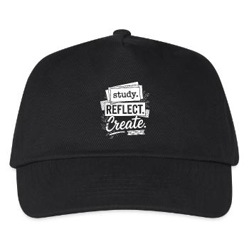Study Reflect Create Motivational Typography - Kids’ Baseball Cap - black - Front