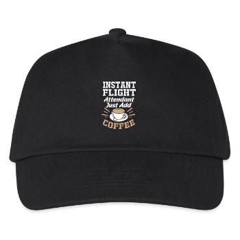 Stewardess Flight Attendant - Kids’ Baseball Cap - black - Front